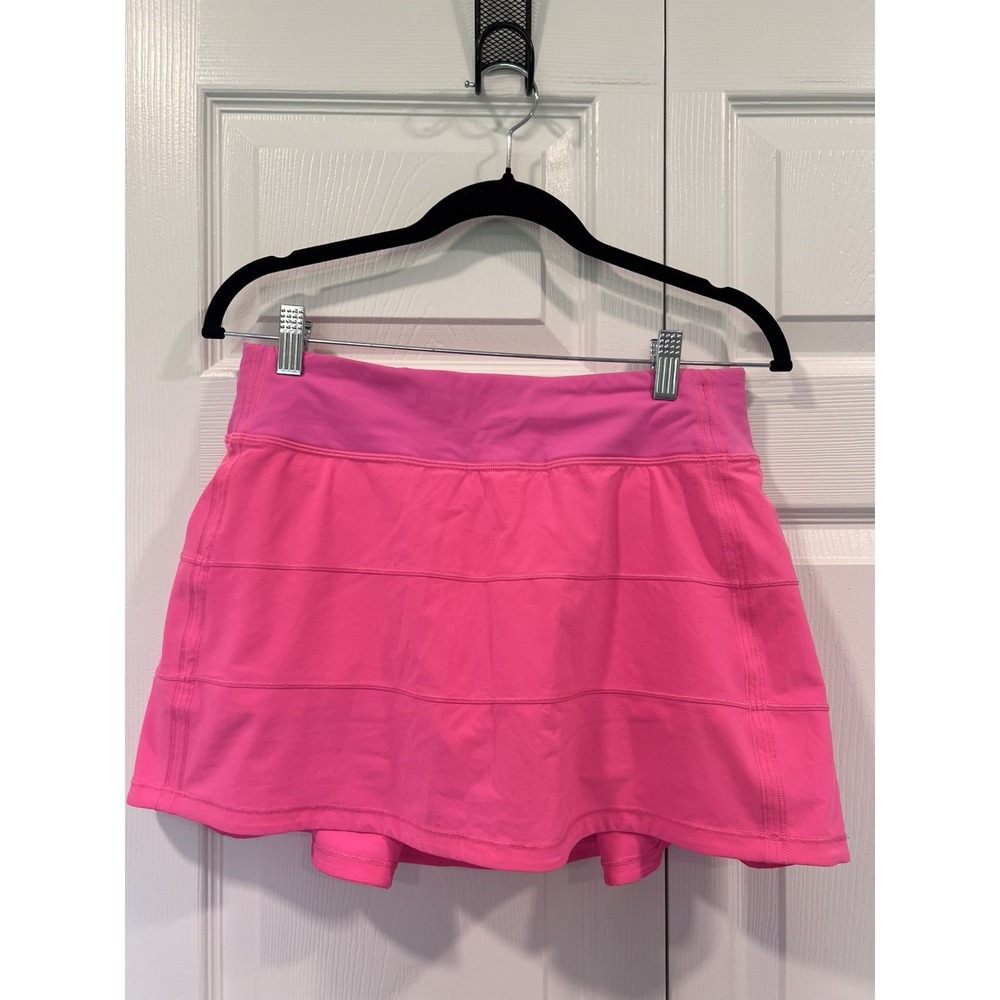 Lululemon Pace Rival Sonic Pink Athletic Skirt Long Skort Golf Tennis Size 6